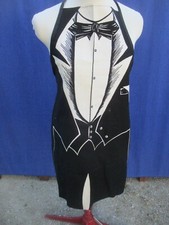 Tablier N°38 smoking homme noir et blanc  salissures  vintage