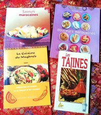 Lot 4 livres sur la Cuisine du Maroc, douceurs marocaines, du Maghreb et Tajines