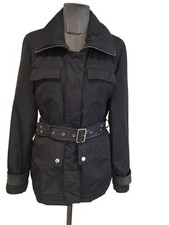 Superbe Et Authentique Manteau Parka Noir Burberry 38/40 Tbe