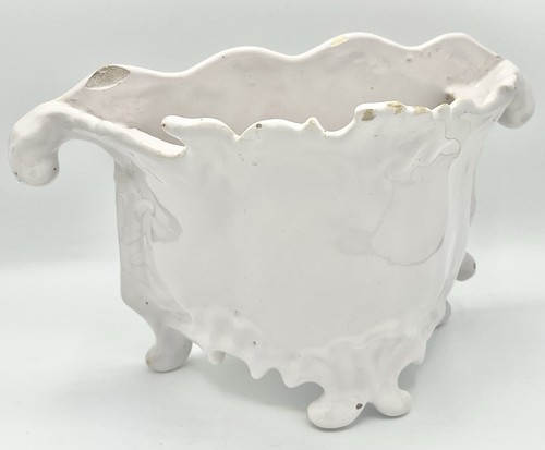 Jardinière faïence blanche