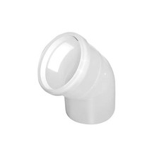 Isotip Joncoux 802608 - Raccord concentrique Coude 45° SP PP Ø80 - Apollo PP