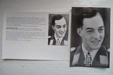 WOLF DIETRICH HUY PHOTO SIGNEE AS JG77 LUFTWAFFE PILOT ACE