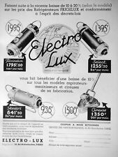 PUBLICITÉ DE PRESSE 1935 ASPIRATEUR ÉLECTRIQUE ELECTRO-LUX FASCINATION - CIREUSE