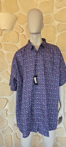 Chemise manches courtes bleue