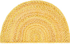 Tapis demi-lune 100 % coton naturel tressé espace moderne tapis décor sol por...