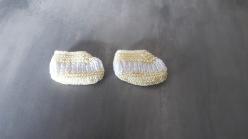 Chaussons blanc jaune - chaussons, et