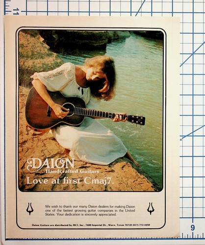 Vintage daion guitars - print, ad
