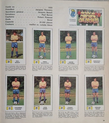Panini football 1977 page - 1977,