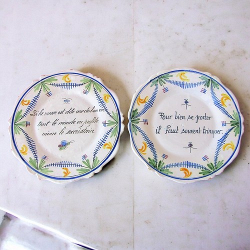Malicorne paire d assiettes - malicorne,