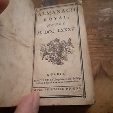 almanach royal imprimerie