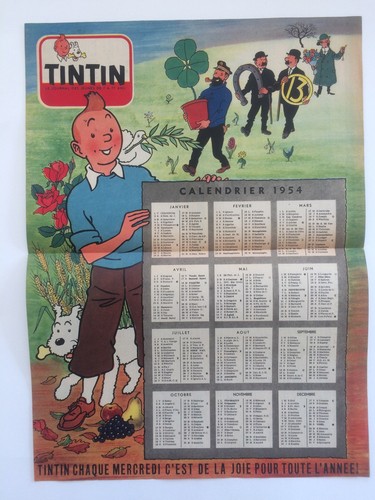 Tintin kuifje calendrier - -,