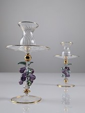 Paire de lustres en verre