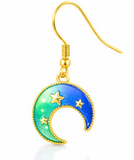 Boucles demi‑lune étoilée