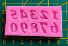 Moule silicone forme de chiffres, création, résine, bijoux, pate Fimo