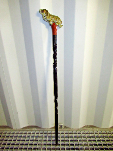 Ancienne canne bois - canne, bois-baton