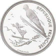 [#132507] France, 100 Francs, 1992 Olympics, Albertville, Ski Jumping, 1991, MDP