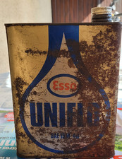 Esso Uniflo Bidon D’huile En Métal Vide 2L 