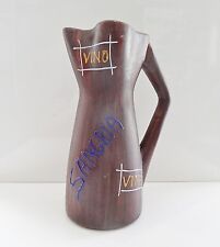 POT CRUCHE PICHET A SANGRIA VIN ROSE EAU TERRE CUITE ESPAGNOLE ART DECO NATUREL