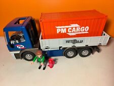 sympa Camion Porte-Conteneur 5255   Playmobil ( chantier , port , ouvrier ) 0781