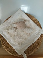 Doudou plat mouton blanc écru
