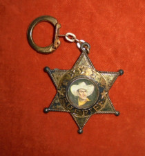 Porte-clés Keyring Jolie Etoile de SHERIFF - 55 mm de diamètre - Jouet