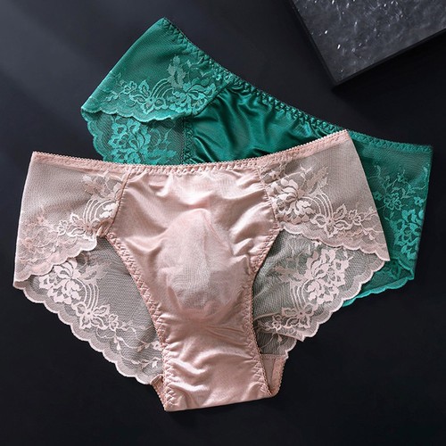 Slip homme dentelle détail