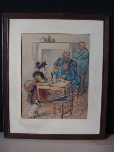 Tableau dessin aquarellé