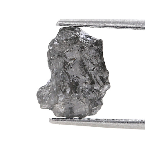 Diamant brut naturel gris - diamant, noir