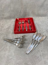 Lot of 12 Vintage 18/10 Stainless Letang Remy Fish Cutlery Made in France