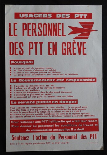 Affiche 1970 personnel des - affiche,