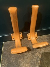 Ancien Patère Design  Alu Porte Manteau Années 70 Deco Loft Orange Usine Indus