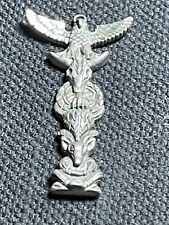 pendentif totem amerindien homme en argent sterling poincon SC