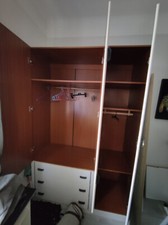 armoire chambre adulte occasion blanche avec penderie L135cm H 210cm P52cm 