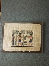 papyrus Véritable égyptien Ancien Tableau  Sous Plexiglas + Accroche 