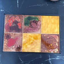 PLATEAU VINTAGE FER FORGÉ ET CERAMIQUE ÉMAILLÉE - ANNÉES 60/70 - STYLE VALLAURIS