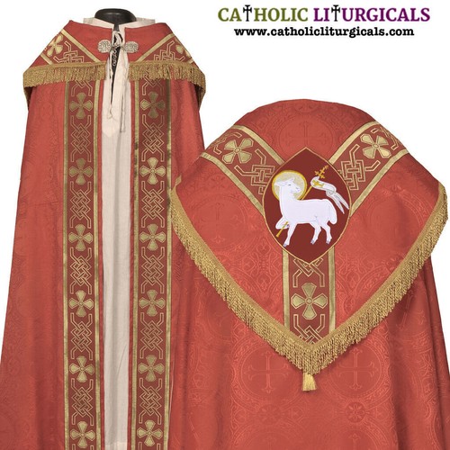 Ensemble cope stole - cope, rouge
