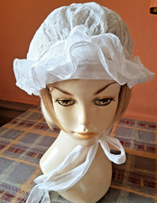 Coiffe début XXe en linon et dentelle