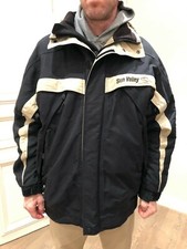 *** VESTE DE SKI HOMME SUN VALLEY NOIRE ET BEIGE TRES BON ETAT T. L ***