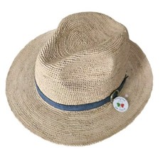 Chapeau au crochet raphia