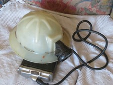 Casque Durochoc lampe électrique oLdham Arras N° 26 mineur Spéléo champignoniste