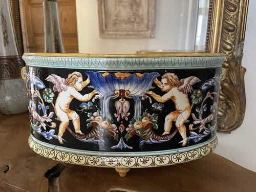 Très grande jardinière - , ovale