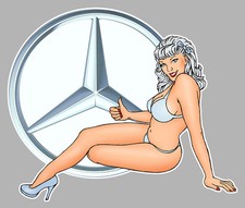 MERCEDES BENZ left Sticker Pin