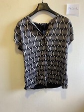 HECHTER PARIS Haut Imprimé Noir UK 12