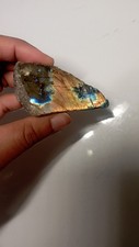 57g PLAQUE SEMI BRUT LABRADORITE Madagascar Massage Lithothérapie N02