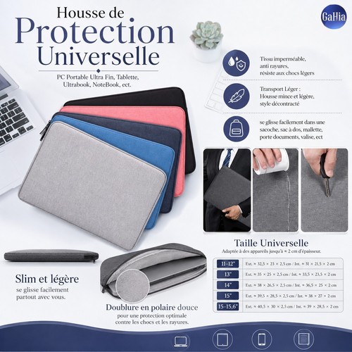 Housse protection ecran pc - de,