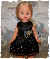 Robe noir satinée - noir, papillon