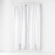 Paire Droite Passe-Tringle 2 x 70 x 200 cm Lissea Blanc Voile Sablé