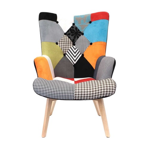 Fauteuil patchwork helsinki - fauteuil, "helsinki"