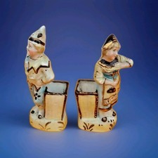 2 figurines pyrogène porte allumettes en porcelaine allemande
