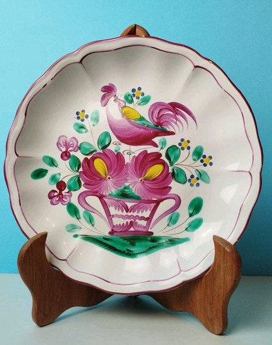 Assiette sur pied faïence - assiette,